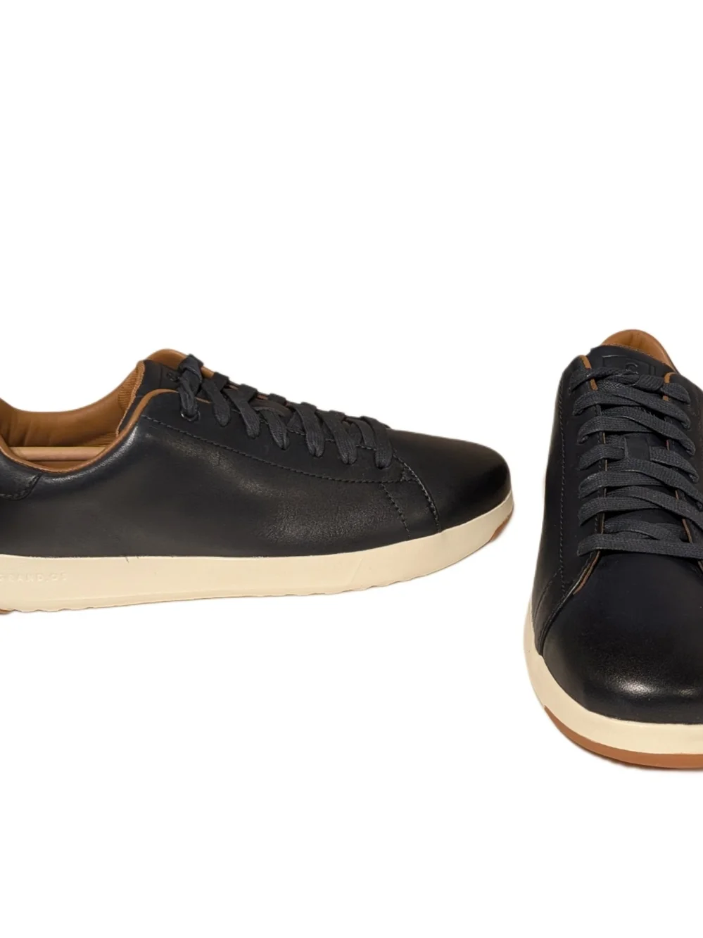 Cole Haan GrandPro Tennis Mens 7 M Blazer Blue Hand Stain Leather Sneaker C22586